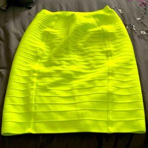 Neon green bandage skirt